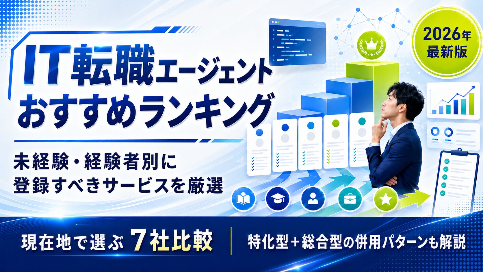 IT転職エージェントおすすめランキング【2026年版】経験者・未経験別に厳選7社
